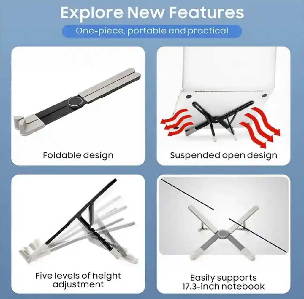 Soporte Metálico En X Para Laptop O Tablet Hasta 17 Pulgadas P3