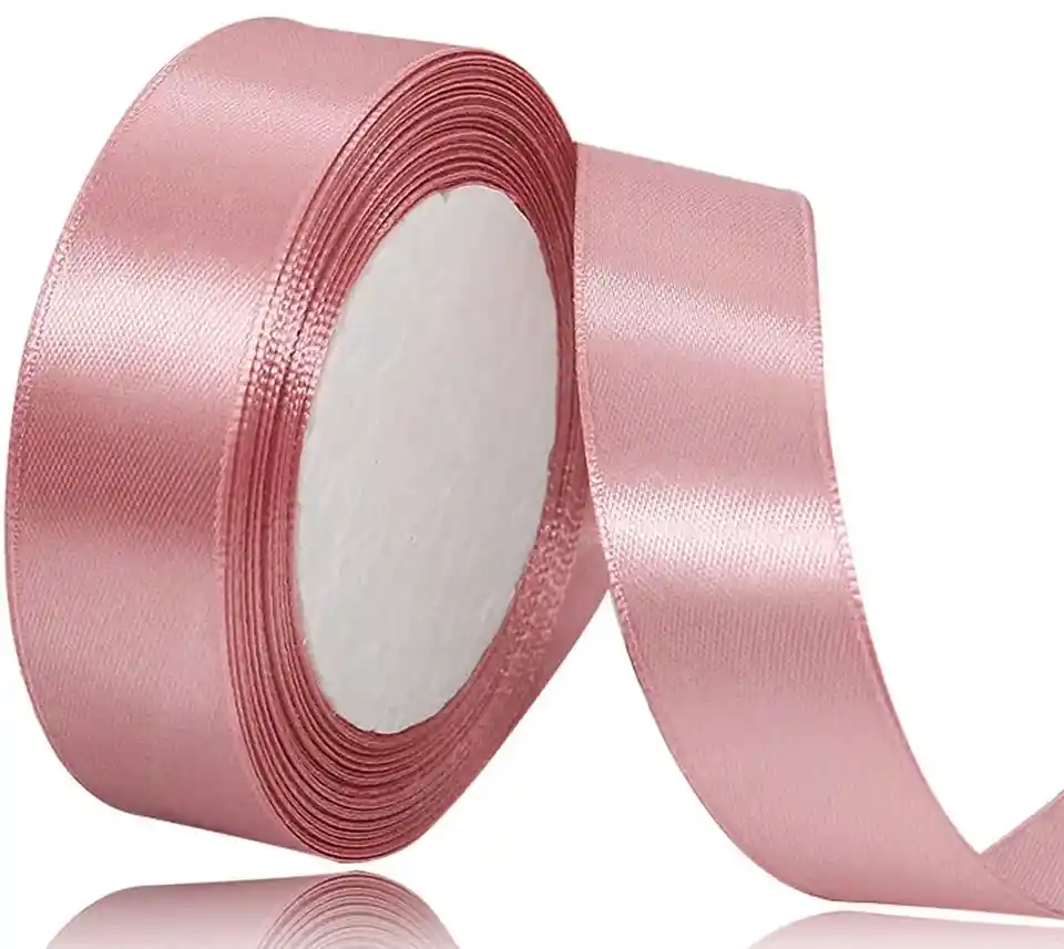 Cinta Raso Tipo Tela Por (1) Metro "rosado"