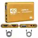 Capturadora De Video 3.0 4k 60hz Con Salida Monitoreo | Streaming O Grabación Consolas