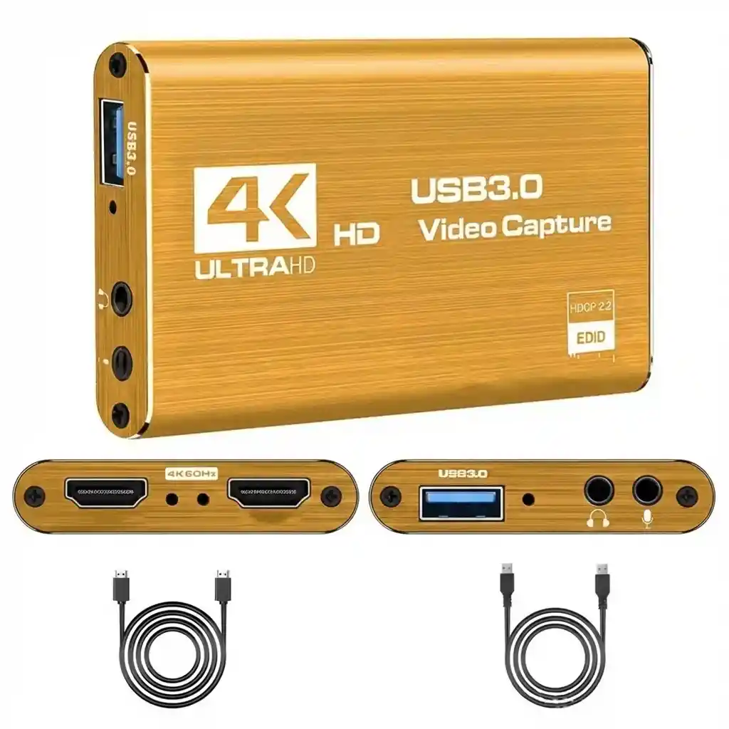 Capturadora De Video 3.0 4k 60hz Con Salida Monitoreo | Streaming O Grabación Consolas