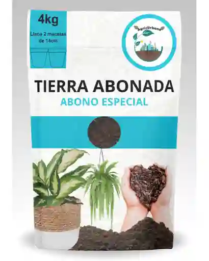 Tierra Abonada Seleccionada 100% Organica Plantas Todo Tipo Cultivos Crecimiento Abono 4kg
