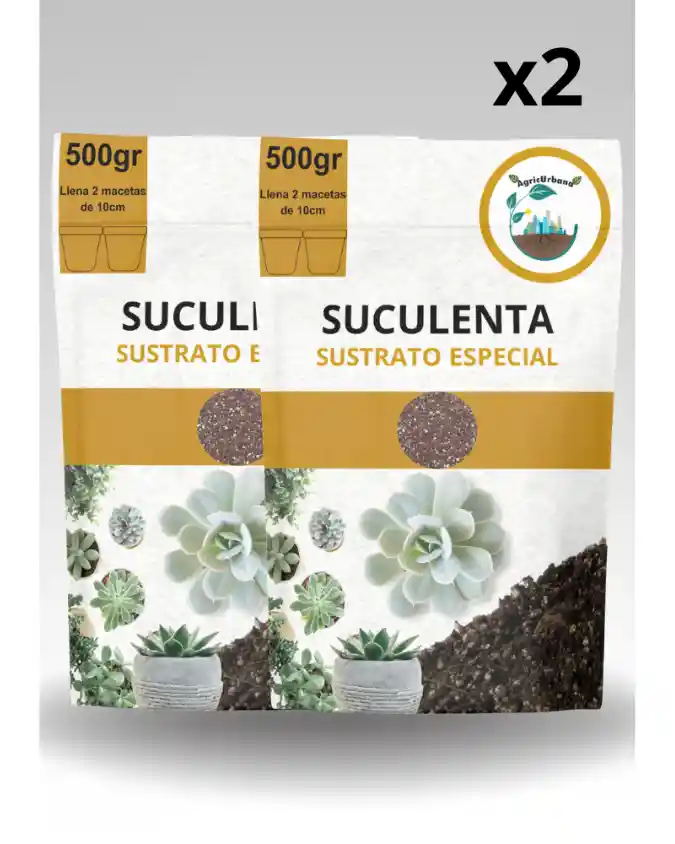 X2 Sustrato Suculenta Planta Ornamental Crecimiento Turba