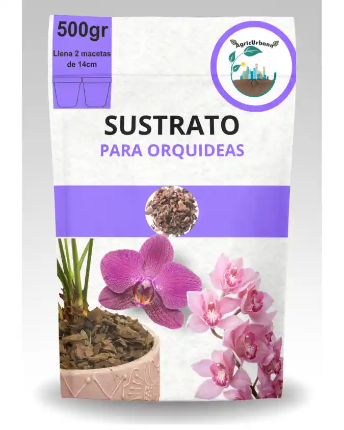 Sustrato Orquidea Planta Hogar Fibra De Turba Coco + Corteza Pino