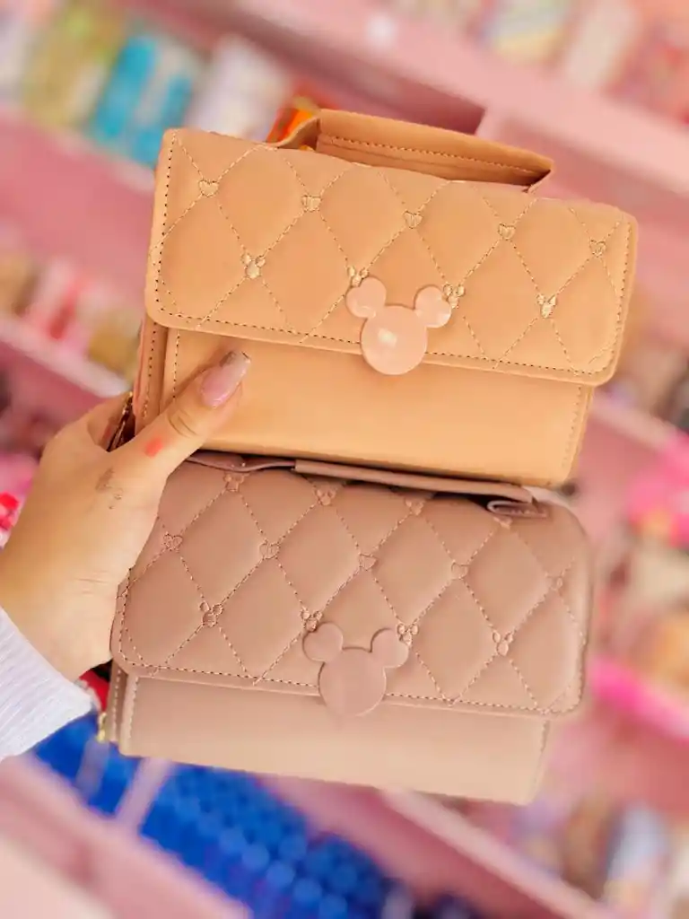 👜 Bolso Acolchado Cute Con Diseño De Mickey ✨