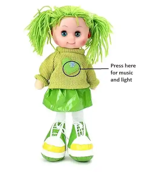 Muñeca De Trapo Lana Sonriente Y Esponjosa De Juguete Para Niñas Con Luces Y Música Colores Surtidos Viene En Bolsa