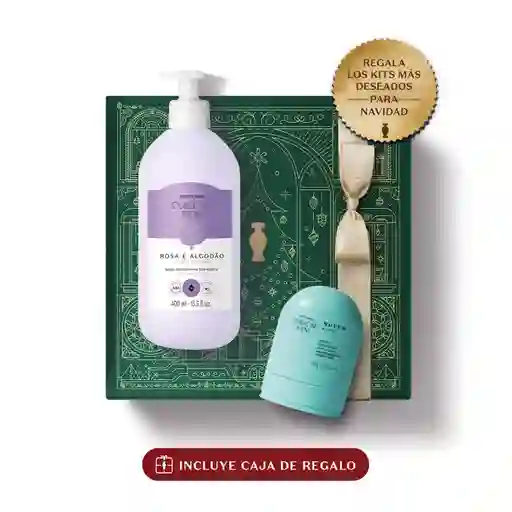 O Boticario – Kit De Regalo Navidad Femenino Cuide-se Bem Rosa & Algodão (loción Hidratante Corporal 400 Ml + Crema Para Manos 40 G)
