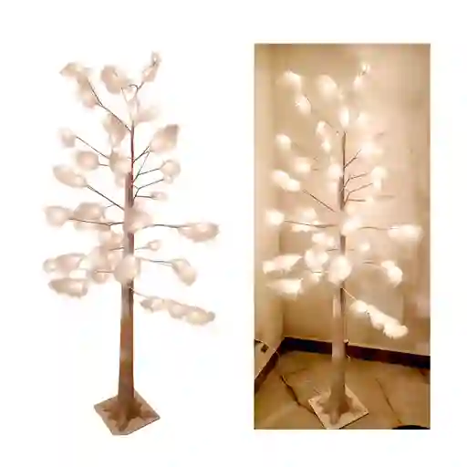 Arbol Luces Luz Led Plumas Navidad Chamizo Flores