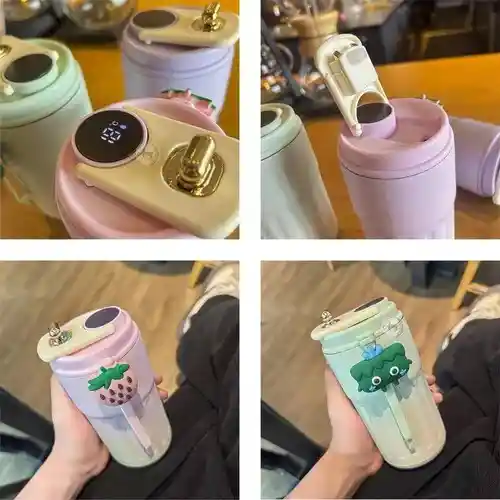 Vaso Termo Termico Cafe De Acero Inoxidable Con Sensor Temperatura