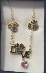 Conjunto Collar Y Aretes Love