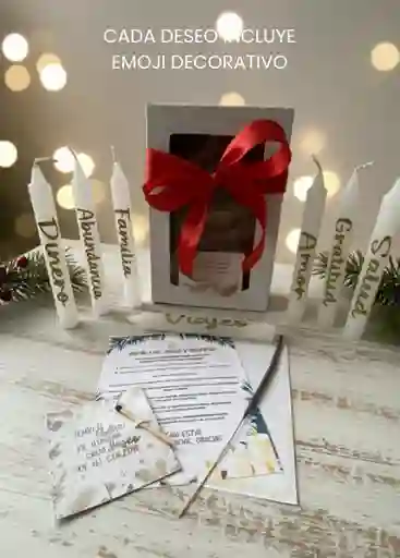 Caja X7 Velas Deseos - Día De Las Velitas