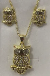 Conjunto Collar Y Aretes De Buho