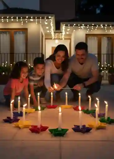 Paquete X5 Velas Deseos + 5 Portavelas - Día De Las Velitas