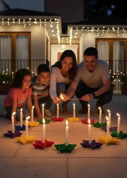 Paquete X5 Velas Deseos + 5 Portavelas - Día De Las Velitas