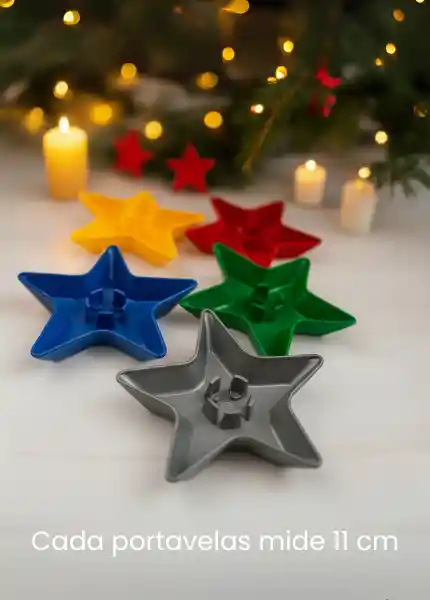 Paquete X5 Velas Deseos + 5 Portavelas - Día De Las Velitas