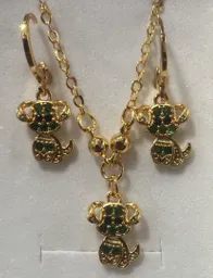 Conjunto Collar Y Aretes De Perro