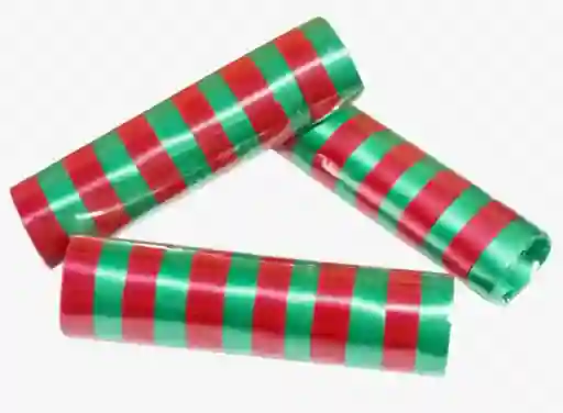 Navidad Serpentina Satinada Rojo Verde X3 Und