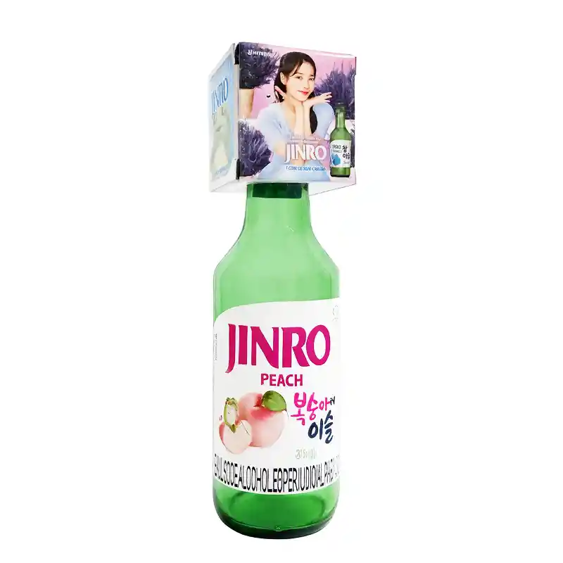 Jinro Soju Durazno_peach_vodka Coreana_kimchi