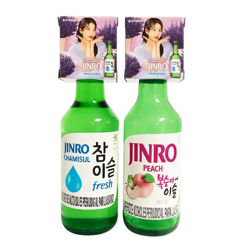 Jinro Soju Durazno_peach_vodka Coreana_kimchi