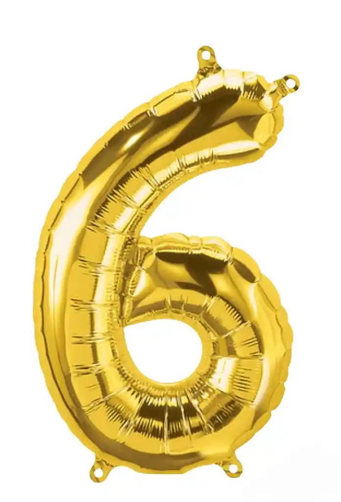 Globo Metalizado Nùmero 6