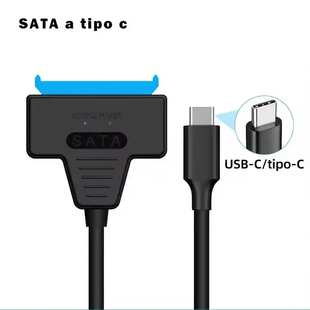Adaptador Tipo Usb C A Sata Disco Duro Hdd Sdd 3.0