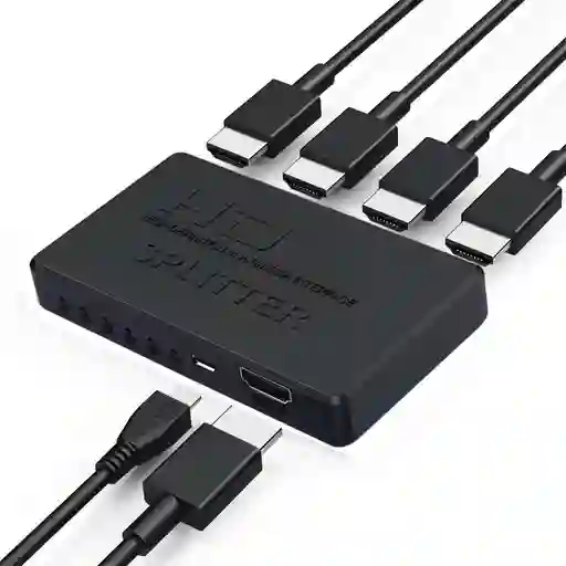 Divisor Splitter Duplicador De Video 4 Puertos Salidas 1080p 4k