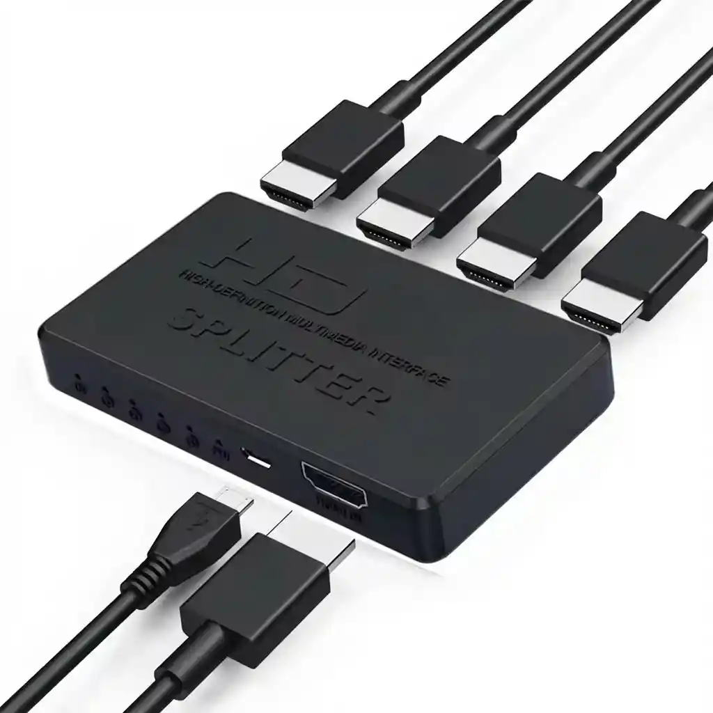 Divisor Splitter Duplicador De Video 4 Puertos Salidas 1080p 4k