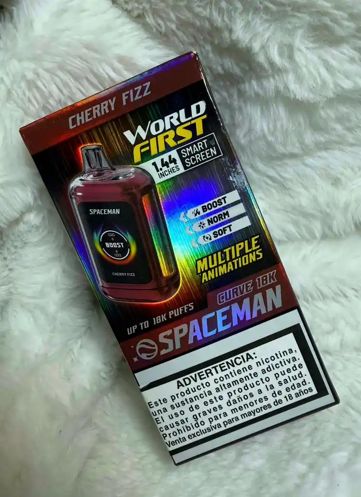 Vaporizador 18,000 Puffs - Spaceman Curve 18k - Cherry Fizz