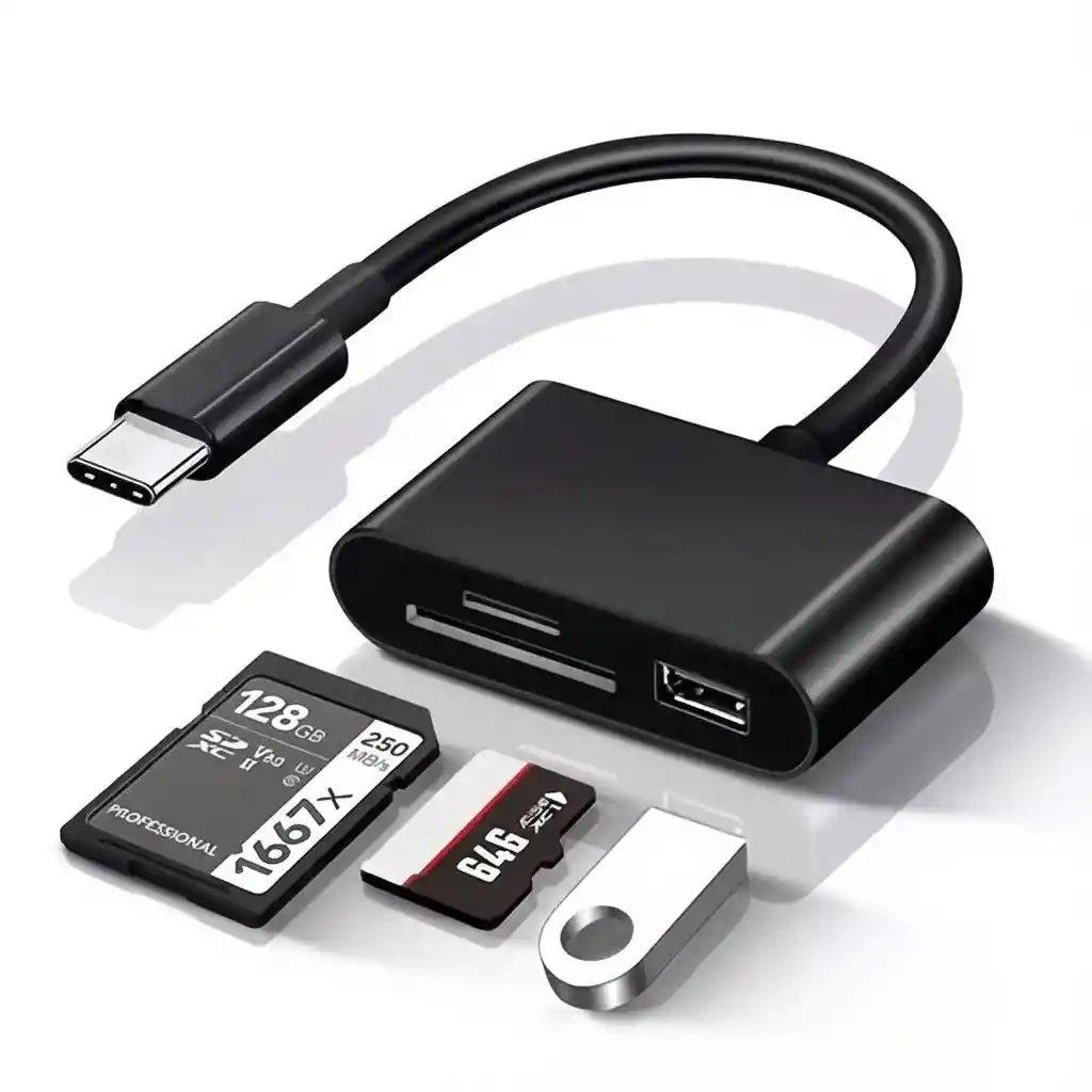 Adaptador Otg Tipo Usb C 3.0 Sd Micro Sd Usb