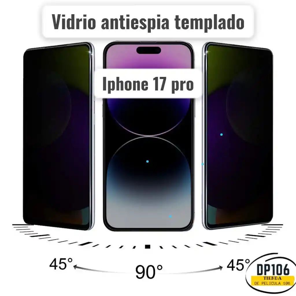 Iphone 17 Pro Vidrio Antiespia Templado