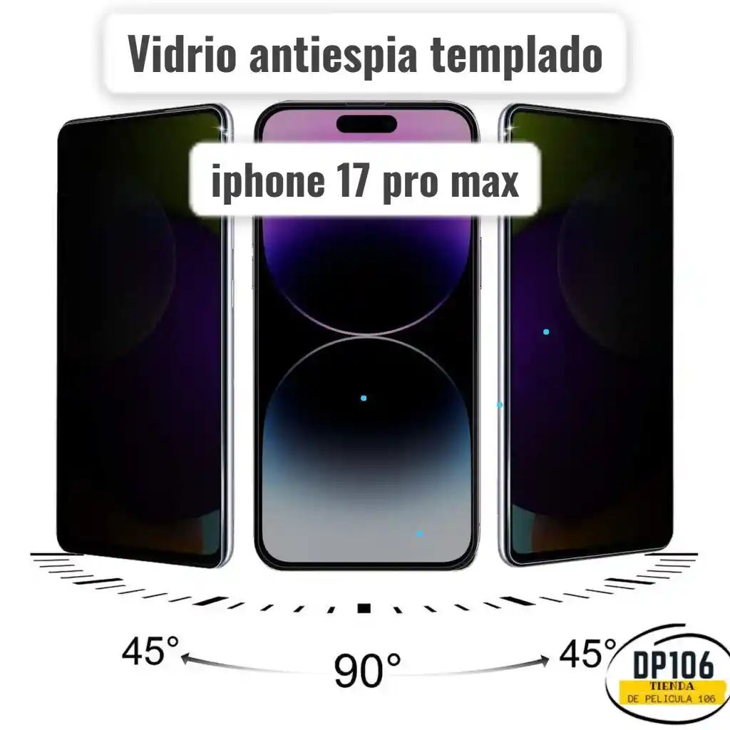 Iphone 17 Pro Max Vidrio Antiespia Templado