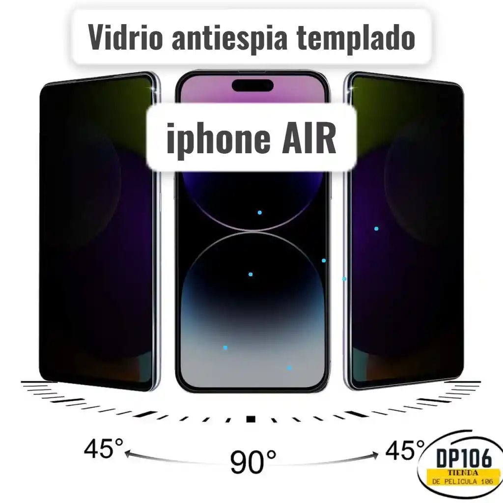 Iphone Air Vidrio Antiespia Templado