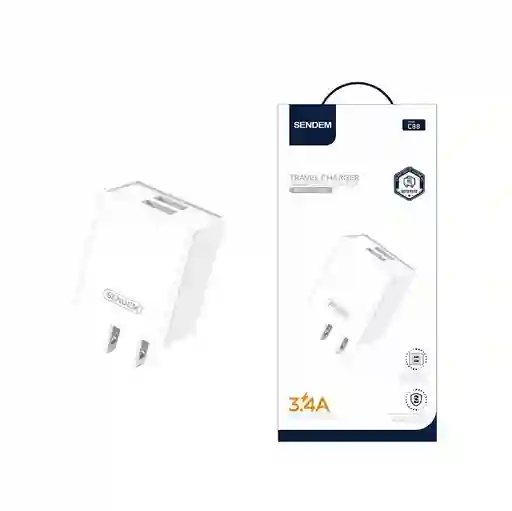 Cargador + Usb 3.4a