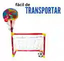 Juego De Fútbol Y Baloncesto Infantil 2 En 1
