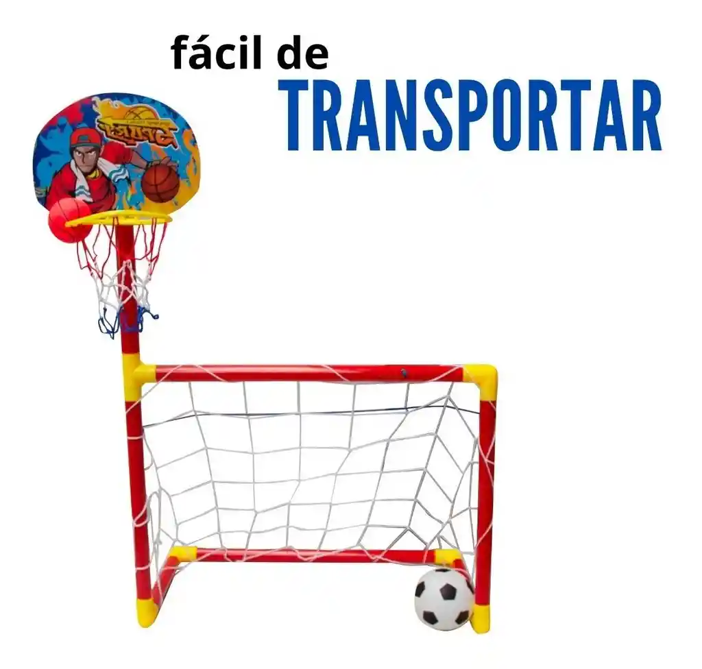 Juego De Fútbol Y Baloncesto Infantil 2 En 1
