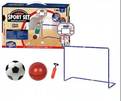 Juego De Fútbol Y Baloncesto Infantil 2 En 1