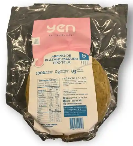 Arepa De Platano Maduro Tipo Tela X5und Yen