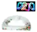 Pandereta Navideña Con Luces Led Maracas Para Novenas