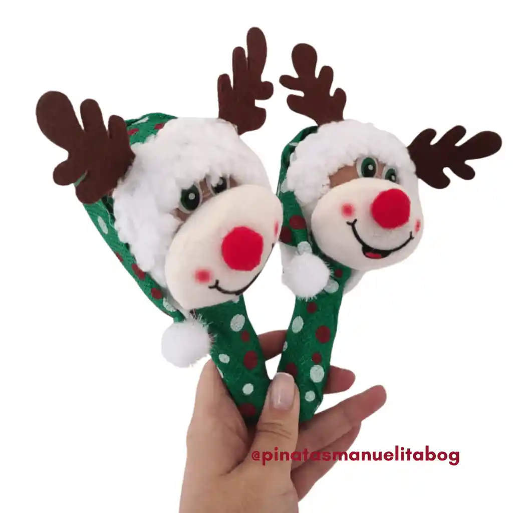 Navidad Par Maracas Con Luz Navidad Reno Merry Christmas