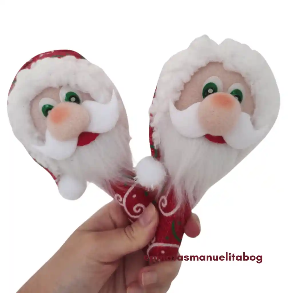 Navidad Par Maracas Con Luz Papa Noel Merry Christmas