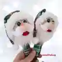 Navidad Par Maracas Con Luz Papa Noel Merry Christmas
