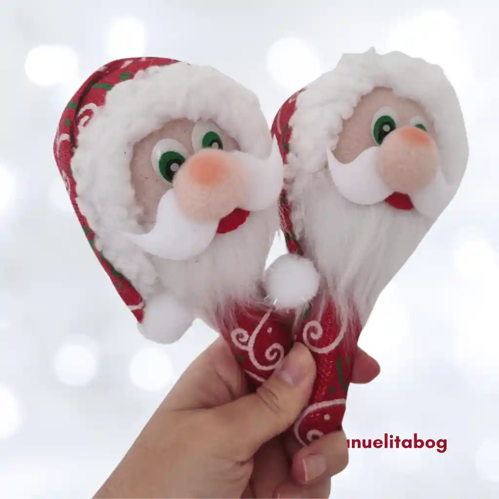 Navidad Par Maracas Con Luz Papa Noel Merry Christmas