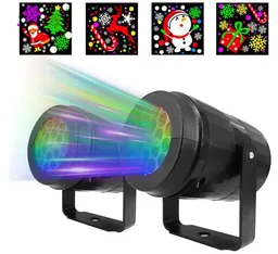 2pcs Proyector De Luces Navidad Led Decoraciónes Navideñas Luces Negro