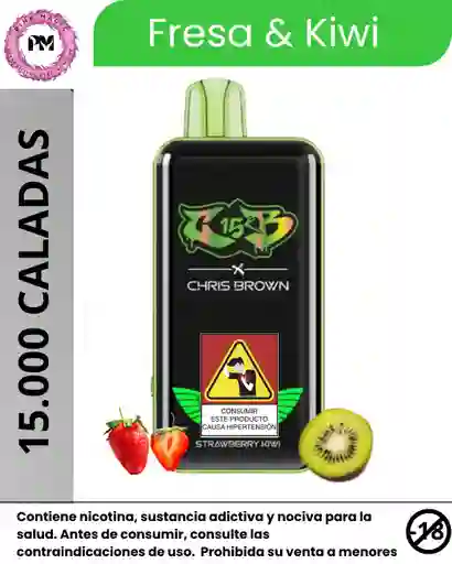 Vape Chris Brown Strawberry Kiwi	 15.000 Puffs