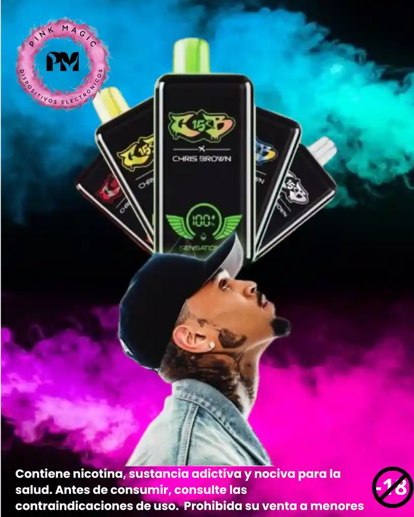 Vape Chris Brown Grape Razz 15.000 Puffs