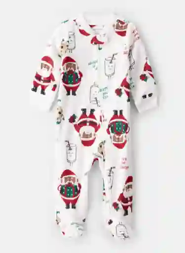 Piajama Navidad Papa Noel Talla 3 Meses