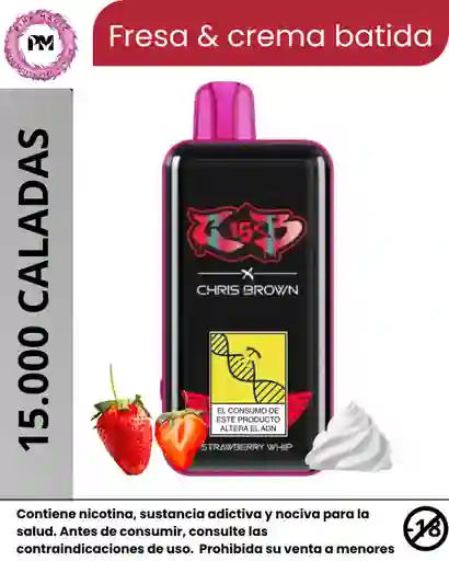 Vape Chris Brown Strawberry Whip 15.000 Puffs