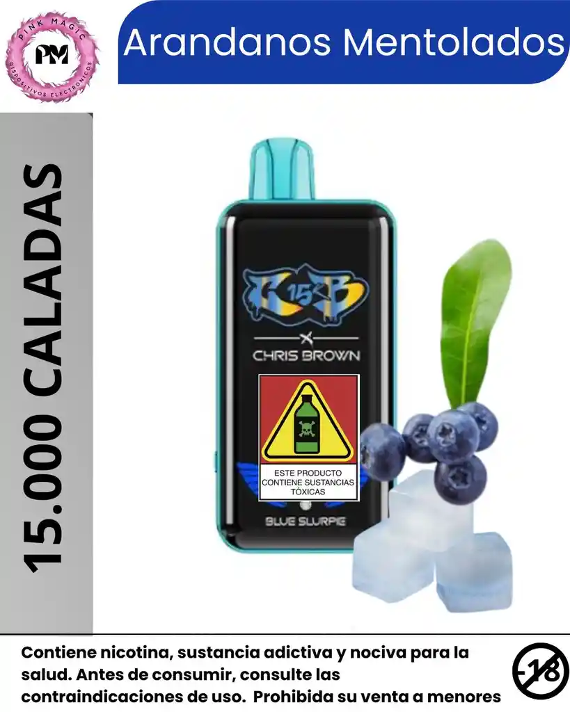 Vape Chris Brown Blue Slurpie 15.000 Puffs
