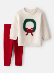 Conjunto 2 Piezas Navidad Con Sweater Talla 18m