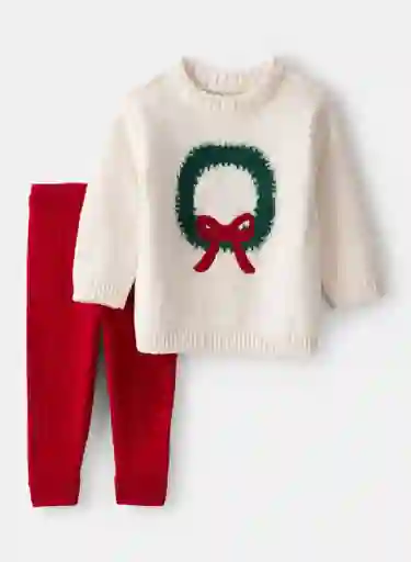 Conjunto 2 Piezas Navidad Con Sweater Talla 18m