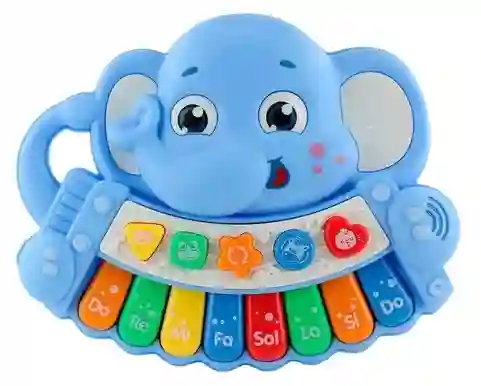 Teclado Educativo Infantil Baby Elefantinho Blue
